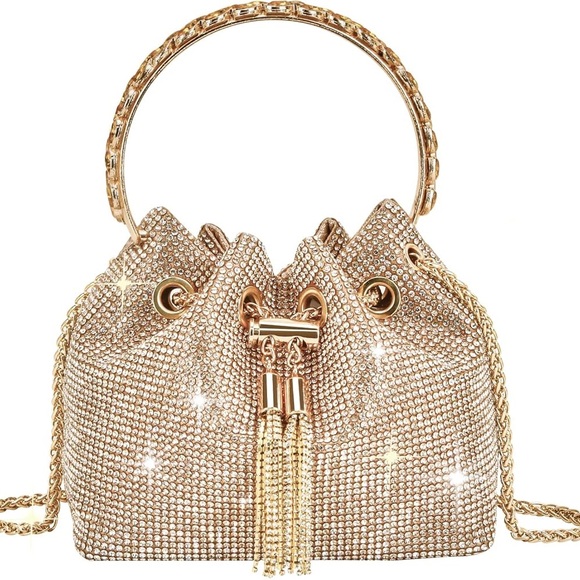 NEW Sparkling Bling Swarovski Crystal Rhinestone Bag Clutch Purse +FREE … - Picture 3 of 13